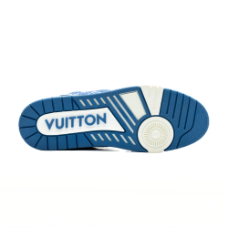 LOUIS VUITTON TRAINER MONOGRAM DENIM WHITE BLUE