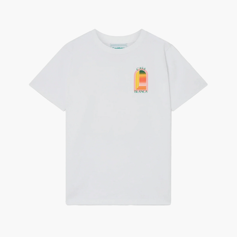 CASABLANCA T-SHIRT GRADIENT L'ARCHE BLANC