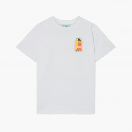 CASABLANCA T-SHIRT GRADIENT L'ARCHE BLANC